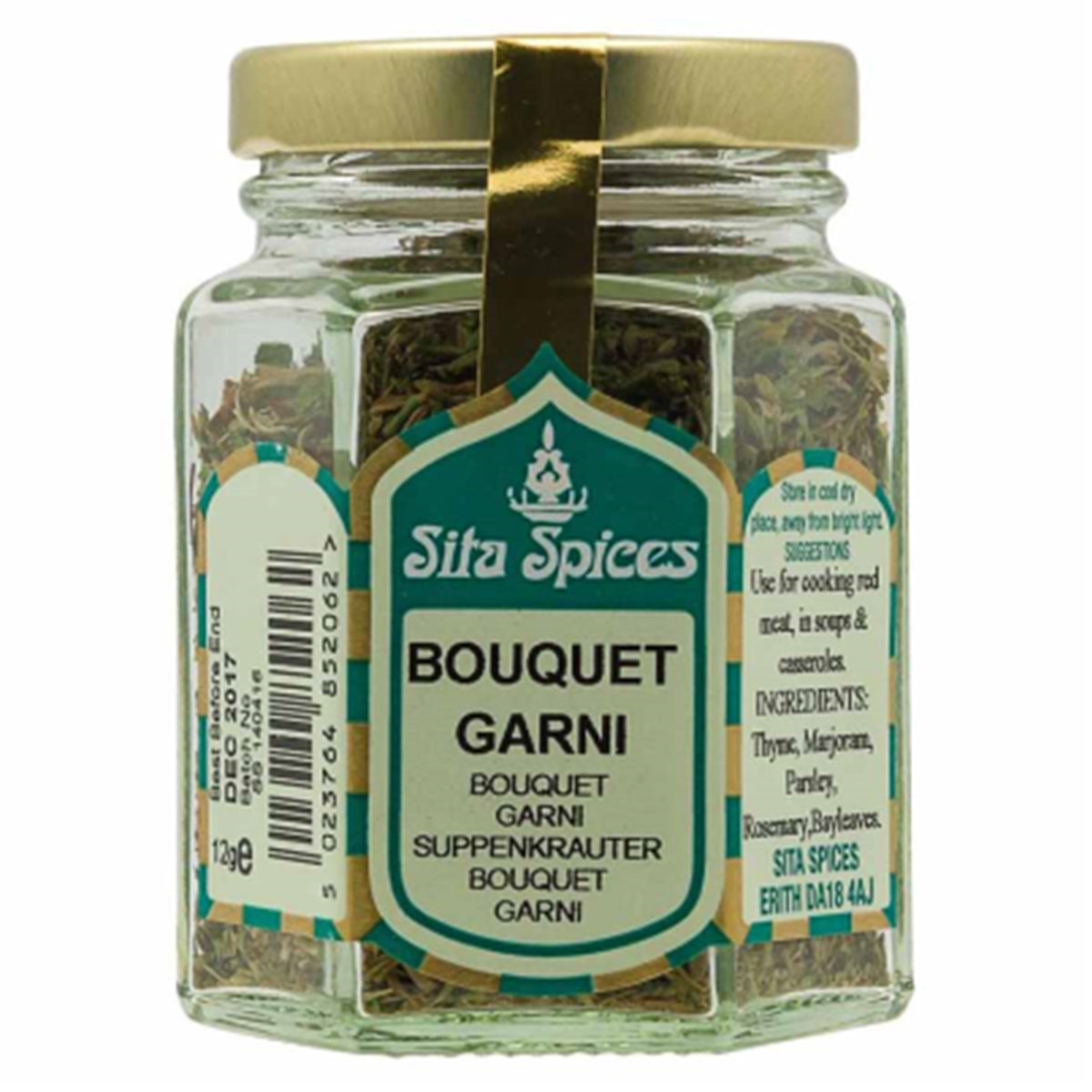 Sita Spices - Bouquet Garni Glass Jar - 12g - Continental Food Store Sita Spices - Bouquet Garni Glass Jar - 12g - Continental Food Store
