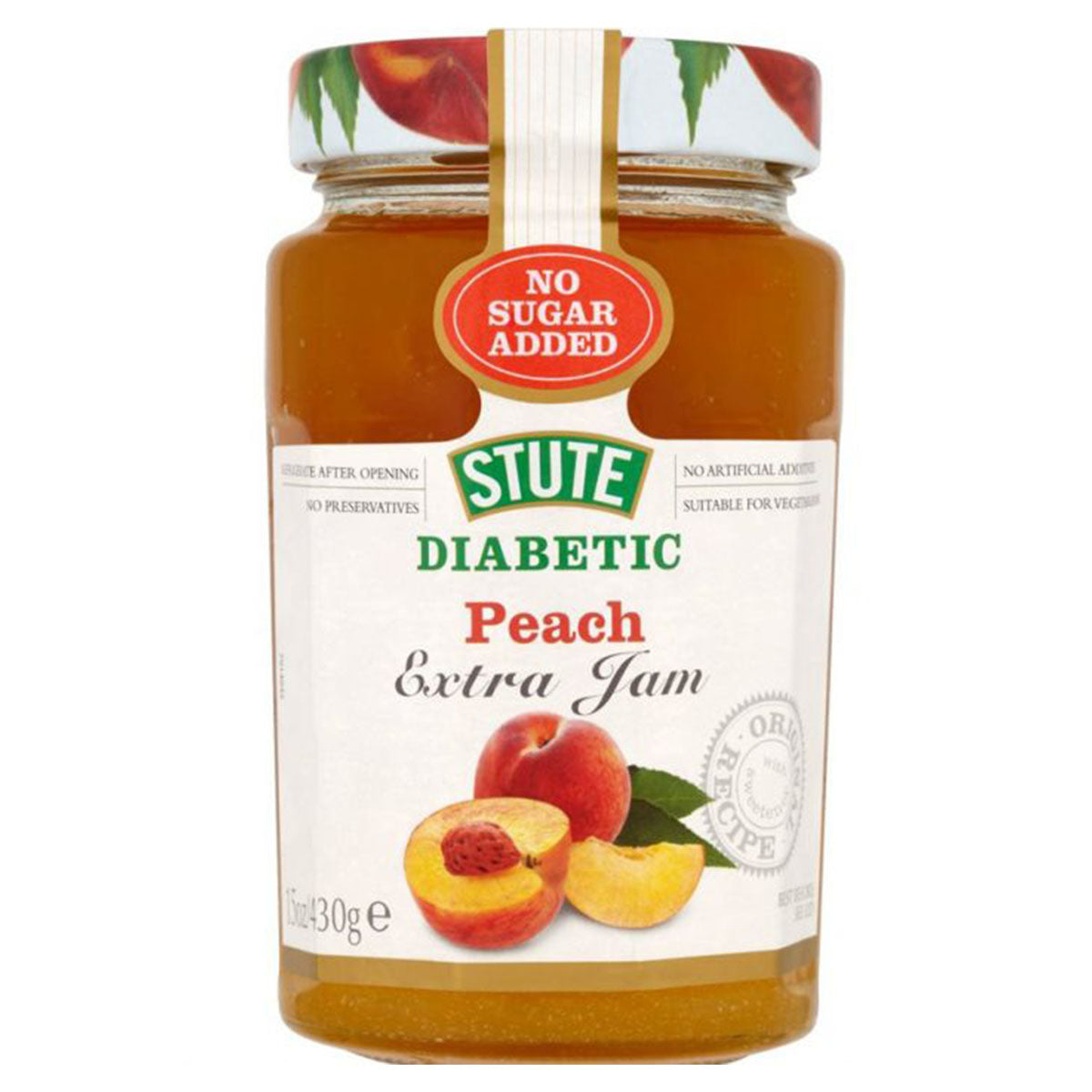 Stute - Diabetic Peach Extra Jam - 430g - Continental Food Store