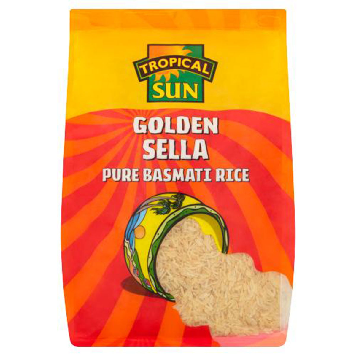 Tropical Sun - Golden Sella Basmati Rice - 2kg - Continental Food Store