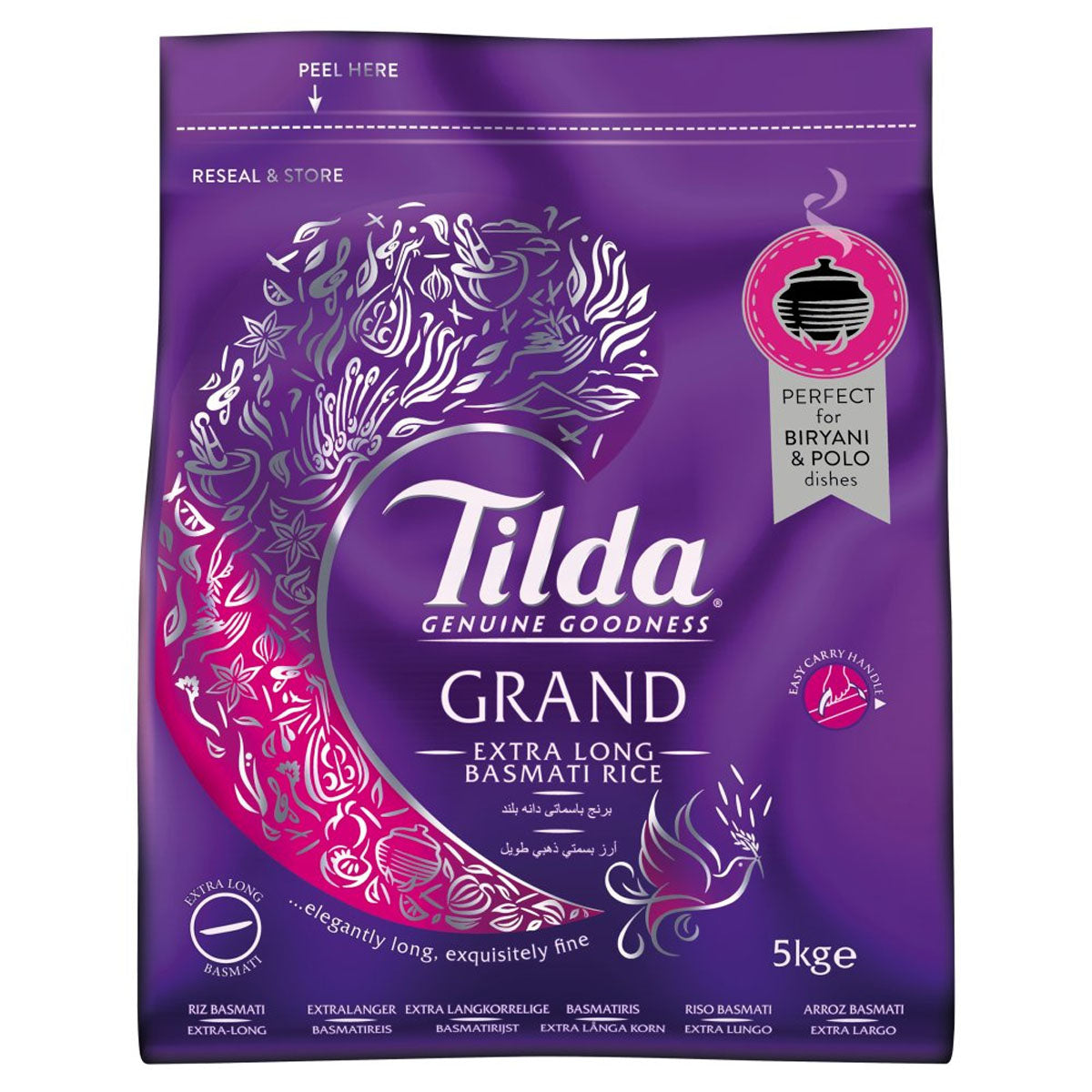 Tilda - Grand Extra Long Basmati - 5kg - Continental Food Store Tilda - Grand Extra Long Basmati - 5kg - Continental Food Store