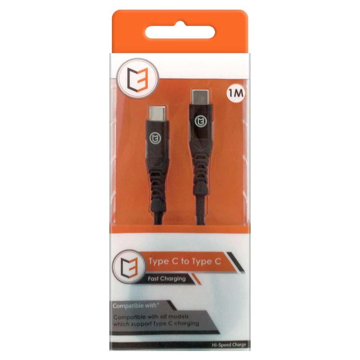 Type C to Type C Braided Data Cable - 1M - Continental Food Store