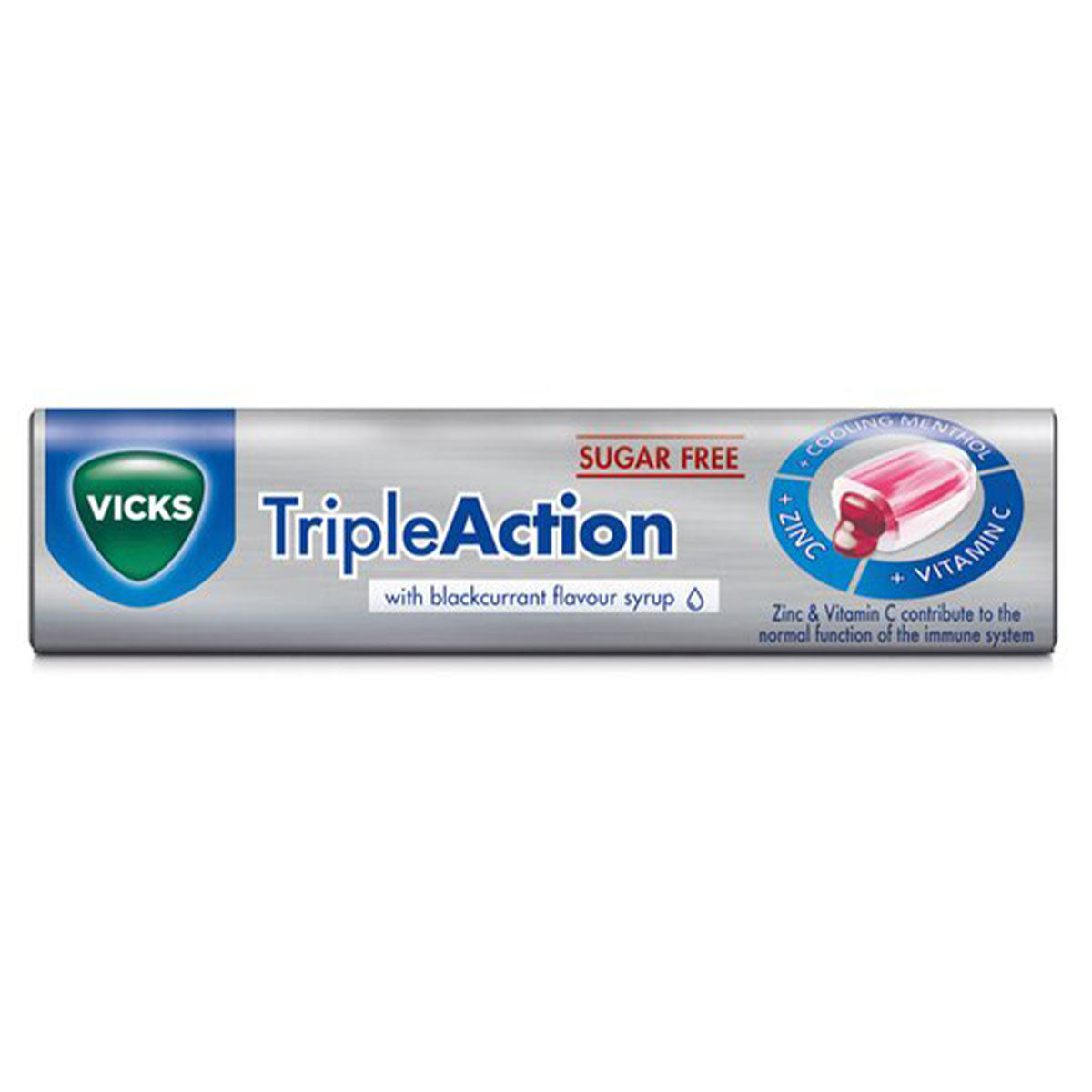 Vicks - Triple Action Blackcurrant Throat Sweet - 42g - Continental Food Store Vicks - Triple Action Blackcurrant Throat Sweet - 42g - Continental Food Store