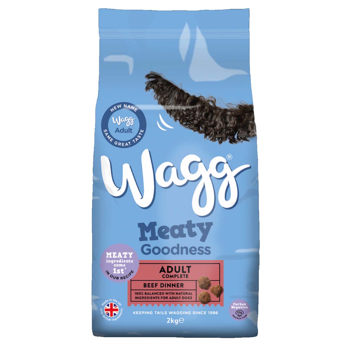 Wagg - Meaty Goodness Adult Complete Beef Dinner Dry Dog Food - 2kg - Continental Food Store