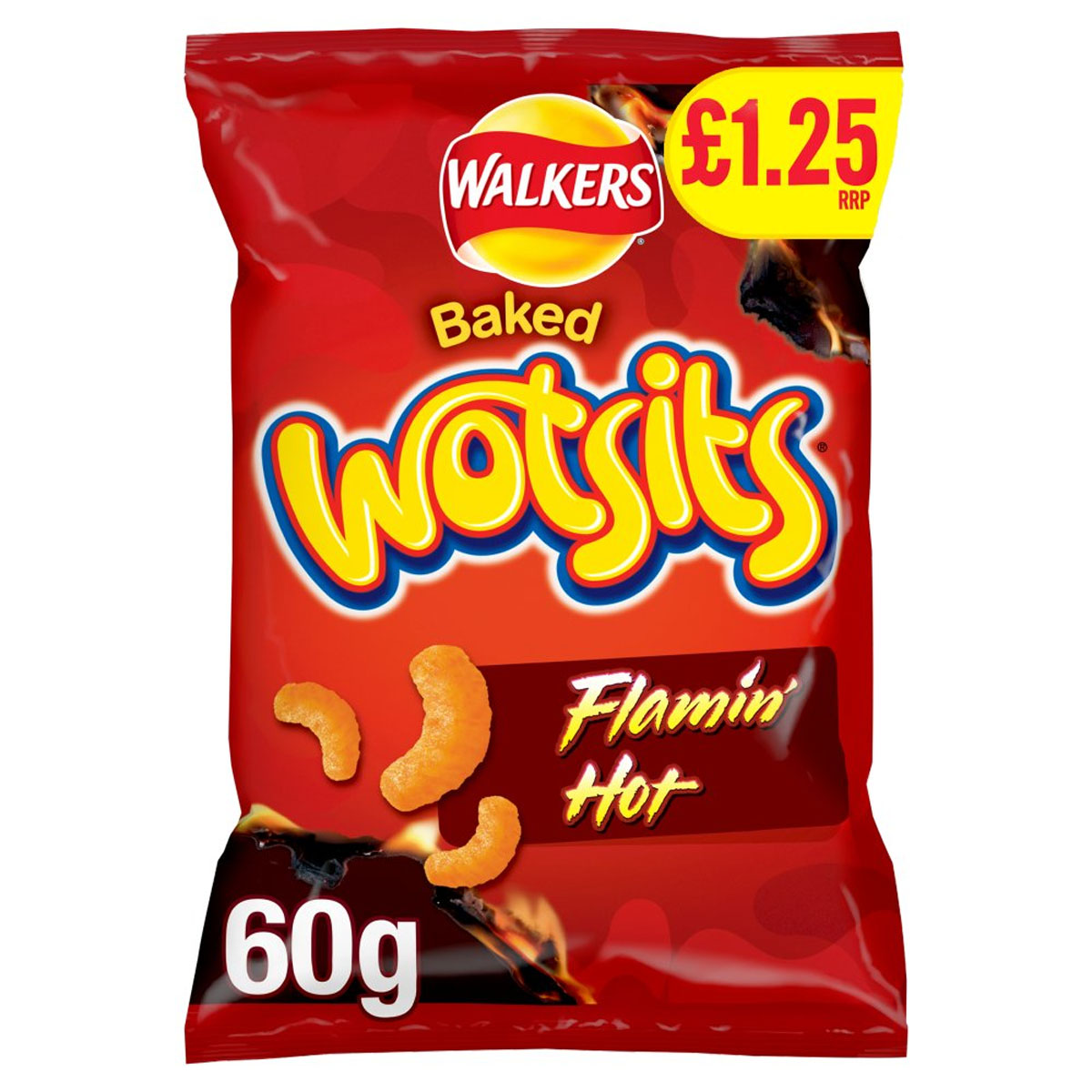 Walkers - Wotsits Flamin' Hot Snacks Crisps - 60g - Continental Food Store