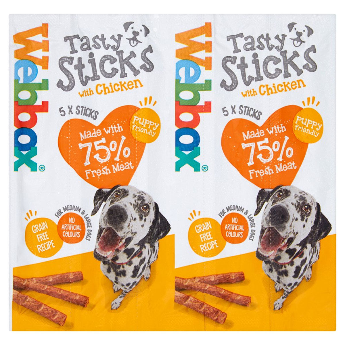 Webbox - 5 Tasty Sticks with Chicken - 55g - Continental Food Store Webbox - 5 Tasty Sticks with Chicken - 55g - Continental Food Store