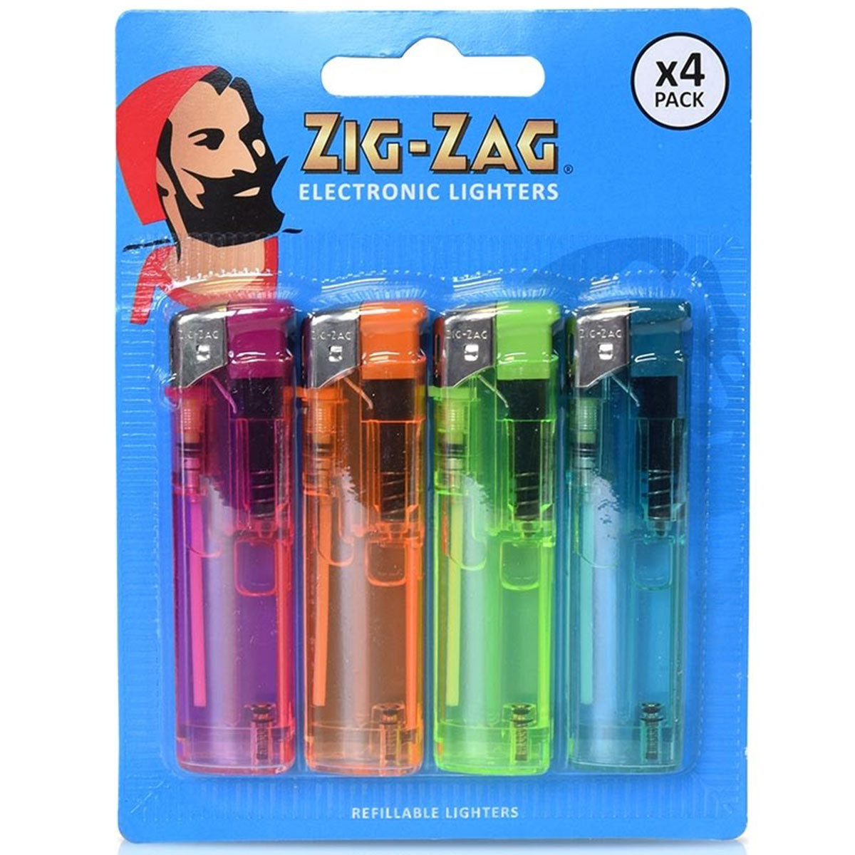 Zig-Zag - Electronic Lighters - 4pcs - Continental Food Store