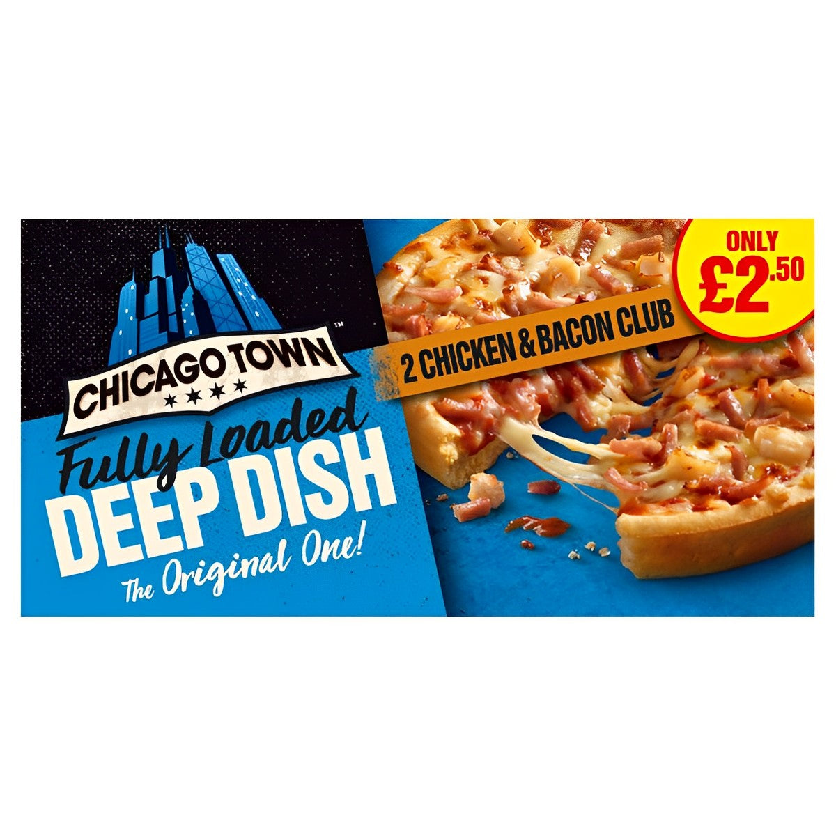 Chicago Town - 2 Deep Dish Chicken & Bacon Club Mini Pizzas - 2 x 156g - Continental Food Store Chicago Town - 2 Deep Dish Chicken & Bacon Club Mini Pizzas - 2 x 156g - Continental Food Store