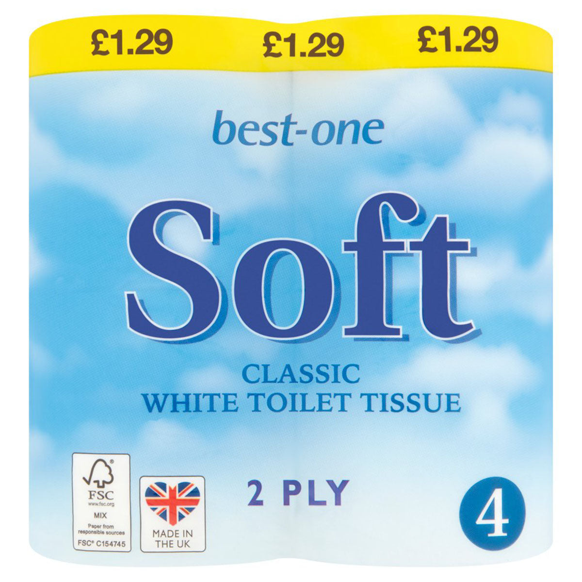 Best one - 4 Soft Classic White Toilet Tissue - 2 Ply - Continental Food Store Best one - 4 Soft Classic White Toilet Tissue - 2 Ply - Continental Food Store