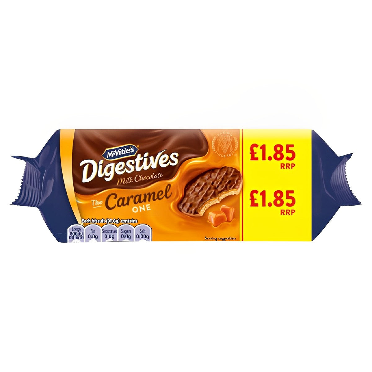 McVities - Digestives Milk Chocolate Caramel Biscuits - 250g  - Continental Food Store