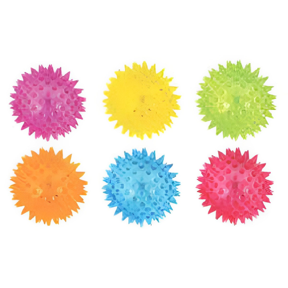 Neon Flashing Balls - Spikey Ball with Light - 6 pcs - Continental Food Store Neon Flashing Balls - Spikey Ball with Light - 6 pcs - Continental Food Store