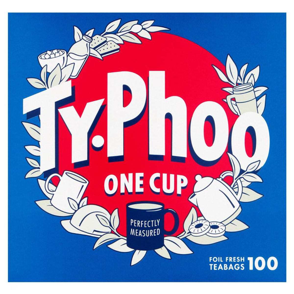 Typhoo One Cup - 100 Foil Fresh Tea Bags - 200g tea. Typhoo One Cup - 100 Foil Fresh Tea Bags - 200g tea.