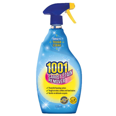 The 1001 Carpet Stain Remover (500ml) offers tough stain removal and is safe for carpets, making it a reliable upholstery cleaner for your home.