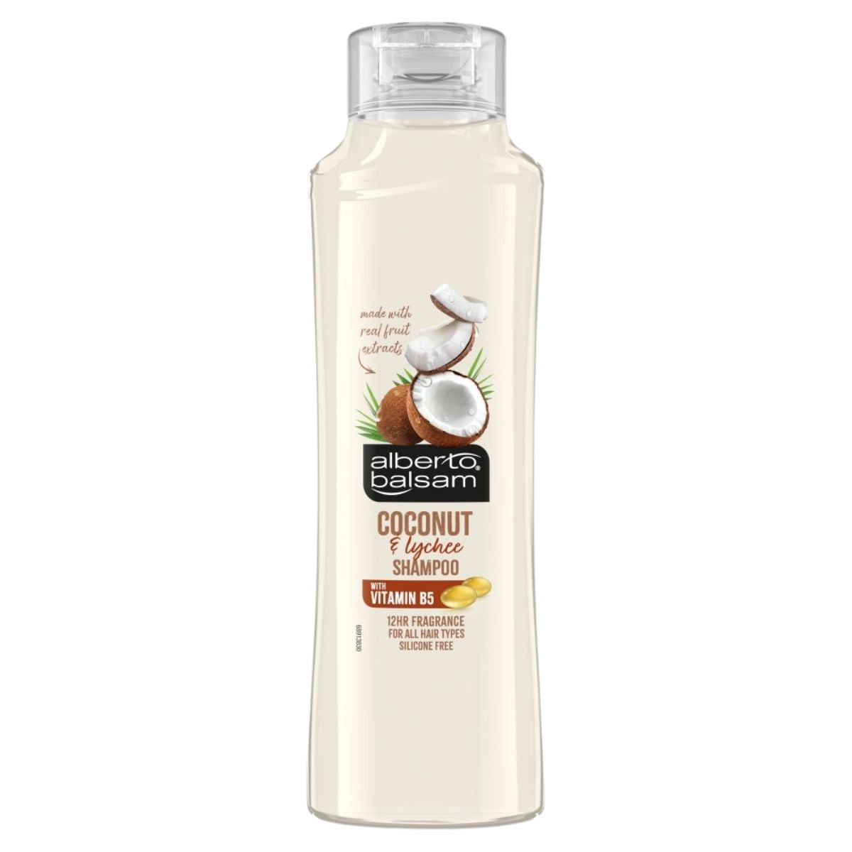 Alberto Balsam - Coconut & Lychee Shampoo (350ml) delivers a refreshing, tropical scent for salon-quality hair care. Enjoy nourishing Vitamin B5 with coconut and lychee notes from the trusted Alberto Balsam brand.
