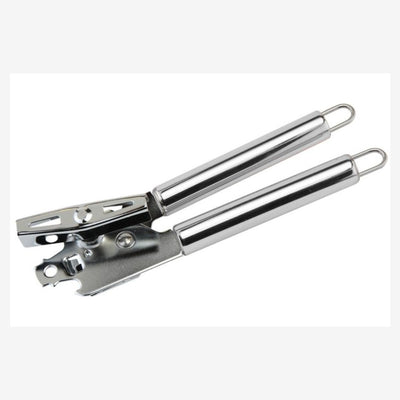 The Apollo - Can Opener combines kitchen convenience with a metallic finish, featuring dual handles and a sharp blade for easy can opening.