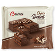Balconi - Chocolate Dessert - 400g features rich chocolate cake slices topped with chocolate curls. The front displays tempting images of the dessert and the 400g weight, highlighting Balconi’s signature indulgence.