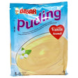 Basak - Vanilla Pudding - 130g is a creamy dessert with rich vanilla flavor, featuring smooth pudding on the packaging and a red heart graphic labeled "Vanilin Aromalı.