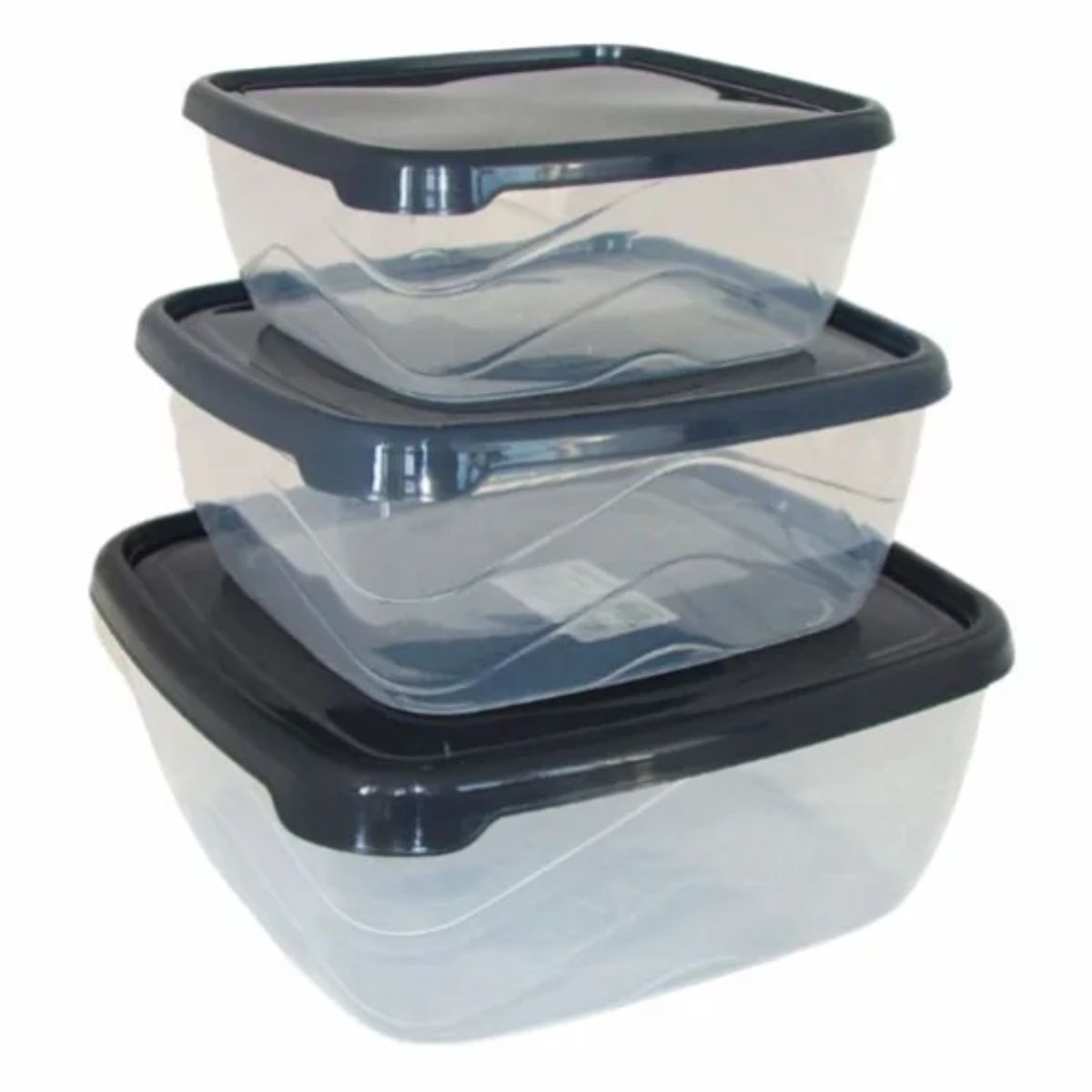 A set of three Beehome - Square Food Container - 3pcs with lids.