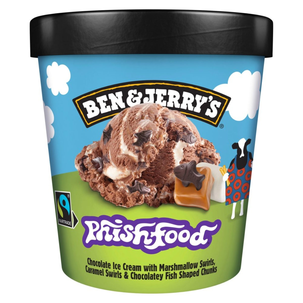 Ben & Jerry's Phish Food ice cream.