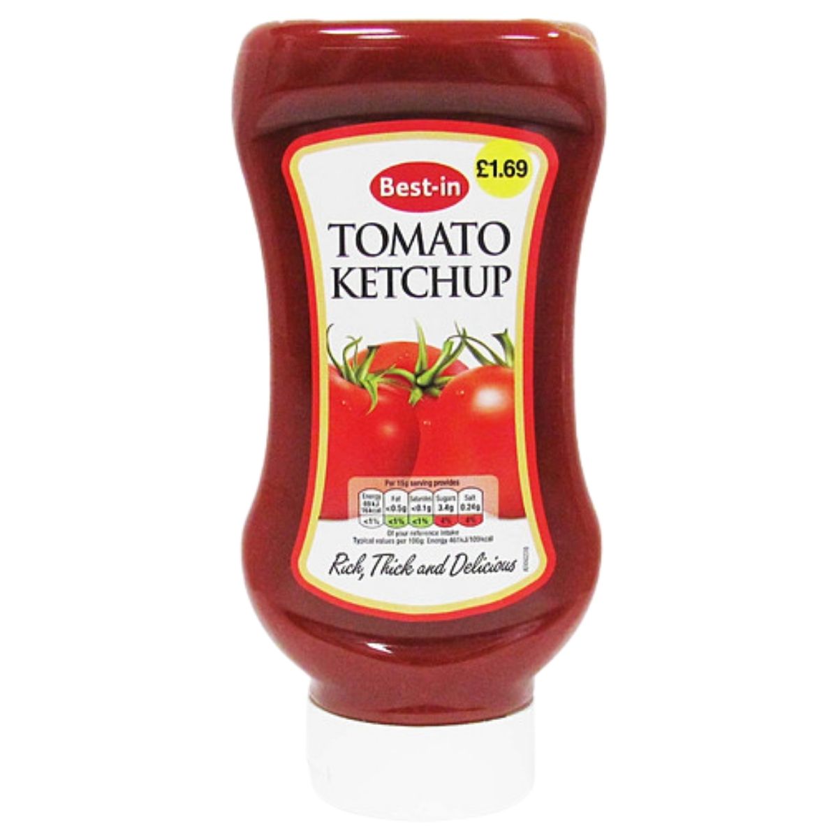 Bottle of Best-in Tomato Ketchup on a white background