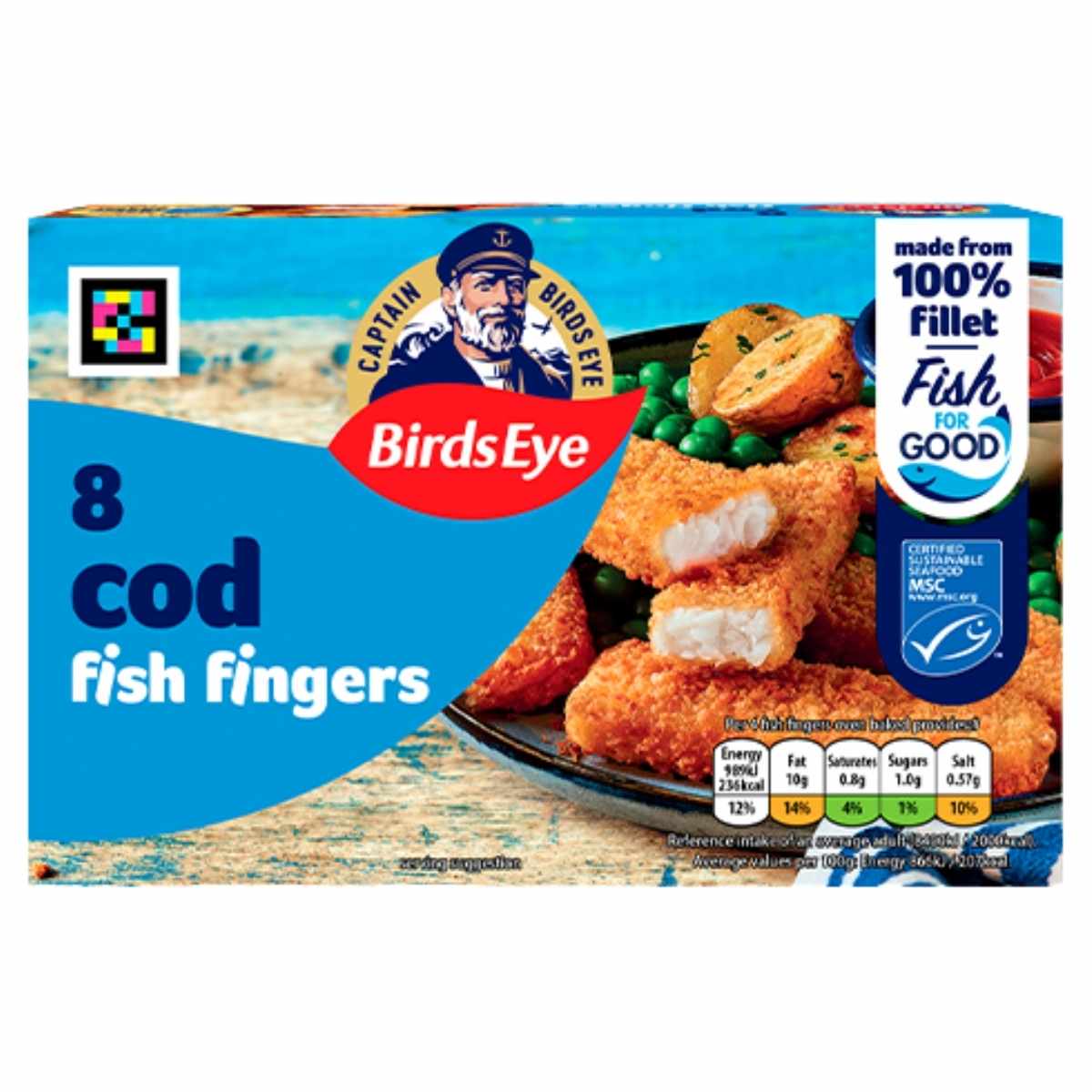 Fish Cod Bids Eye Birds Eye - 8 Cod Fish Fingers - 224g – Continental Food Store
