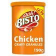 A 190g tub of Bisto - Chicken Gravy Granules with an orange label, priced at £2.99 in the top right corner—perfect for making delicious chicken gravy in minutes.
