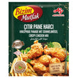 A 90g pack of Bizim Mutfak - Crispy Chicken Mix with images of crispy chicken and fries, labeled "Halal" and "No Preservatives." Ideal for making breaded, restaurant-style crispy chicken at home.