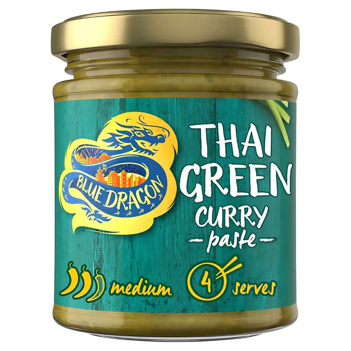 Blue Dragon's Thai Green Curry Paste (170g) offers authentic flavor, medium spice, and creates four delicious servings.