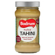 300g jar of Bodrum Tahini Sesame Seed Paste with a gold and green label, featuring "Natural Sesame Seed Paste" and "No Added Oil, Salt, or Sugar.