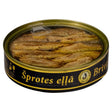 Brivais Vilnis - Riga Sprats in Oil, 160g tin: Smoked fish packed in oil, rich in Omega-3—an ideal choice for seafood lovers.