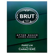 Brut After Shave Parfum (100ml) by Brut features classic English and French descriptions on dark green packaging, highlighting its iconic masculine fragrance.