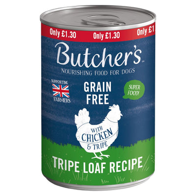 Butcher's - Chicken& Tripe Dog Food Tin - 400g - Continental Food Store