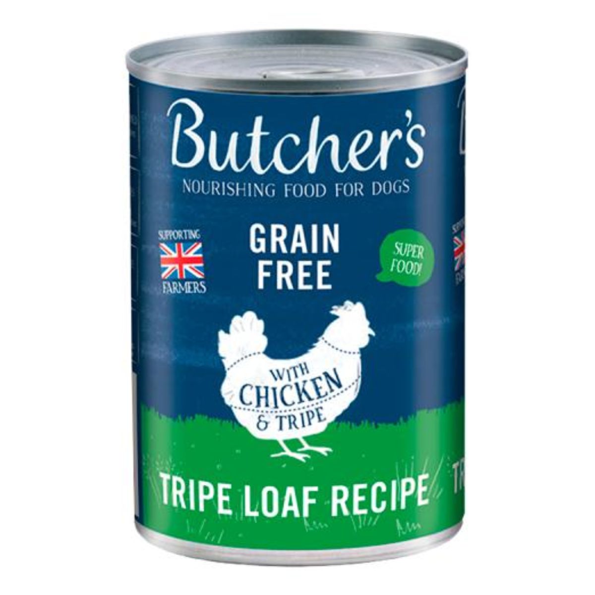 Butchers - Chicken & Tripe Wet Dog Food Tin - 400g can.