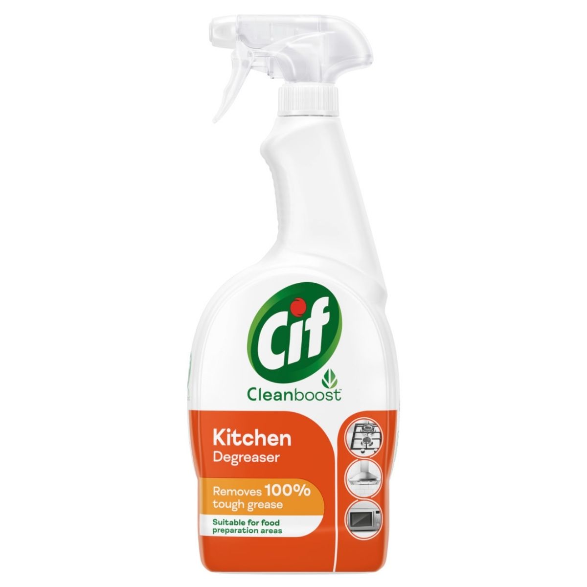 Cif Kitchen Degreaser spray bottle on a white background