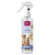 A clear 250ml spray bottle labeled “Cristalinas - Pet Collection Odour Eliminating Fresh Air Room Spray” features images of a dog and a cat on the front. This product from Cristalinas uses essential oils to neutralise pet odours, leaving your home smelling fresh and inviting.