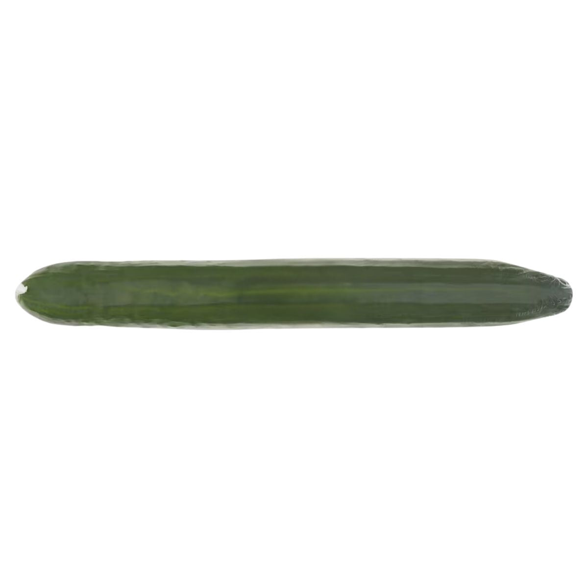 Green cucumber on a white background