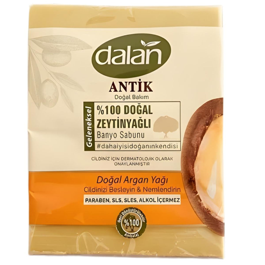 Dalan Antique 100% Natural Olive Oil Soaps (150g x 4) are free from parabens, SLS, SLES, and alcohol—ideal for authentic Mediterranean skincare.