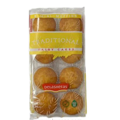 A package of Delasheras - Mini Tradit Cake - 8pcs on a white background.