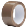 The GSD - Brown Tape - 40m roll features a glossy finish with adhesive inside, making it perfect for securely sealing parcels.