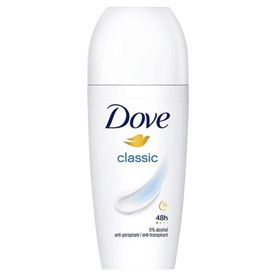 Dove 50ml deodorant stick on a white background