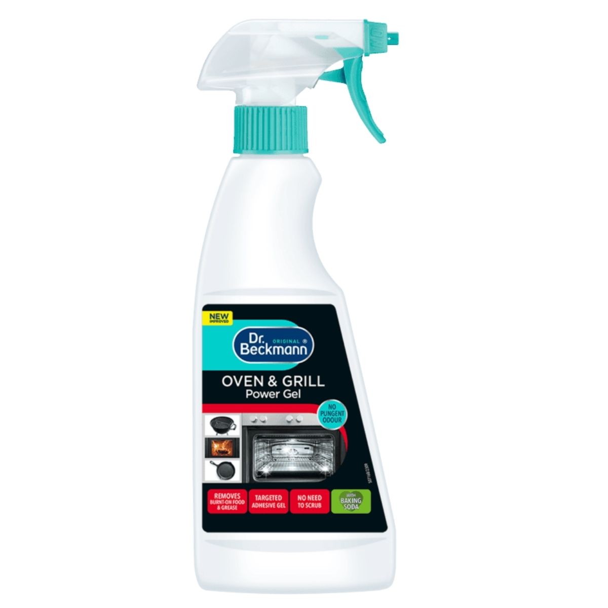 Dr. Beckmann Oven & Grill Power Gel spray bottle on a white background