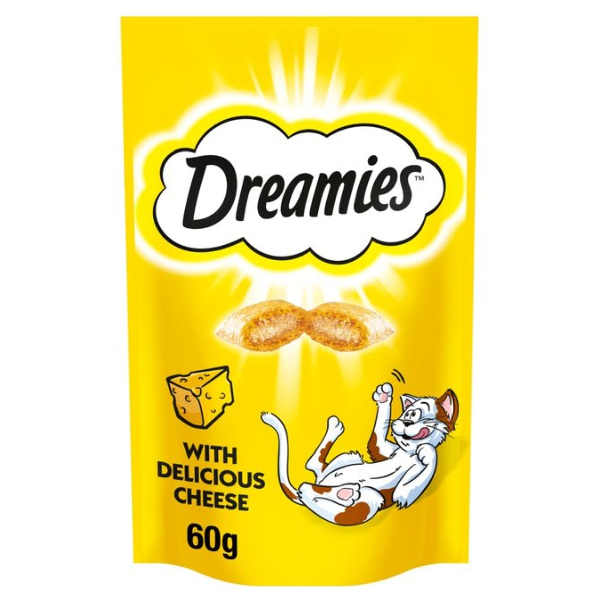 Dreamies - Cheese Cat Treats - 60g with delicious cheese.