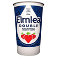 Elmlea Double cream container with blue and white design on a white background