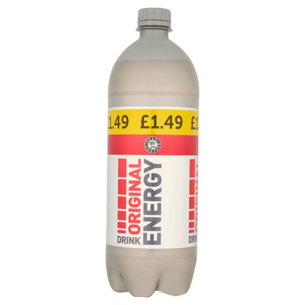 A bottle of Euro Shopper - Original Energy Drink - 1L on a white background.