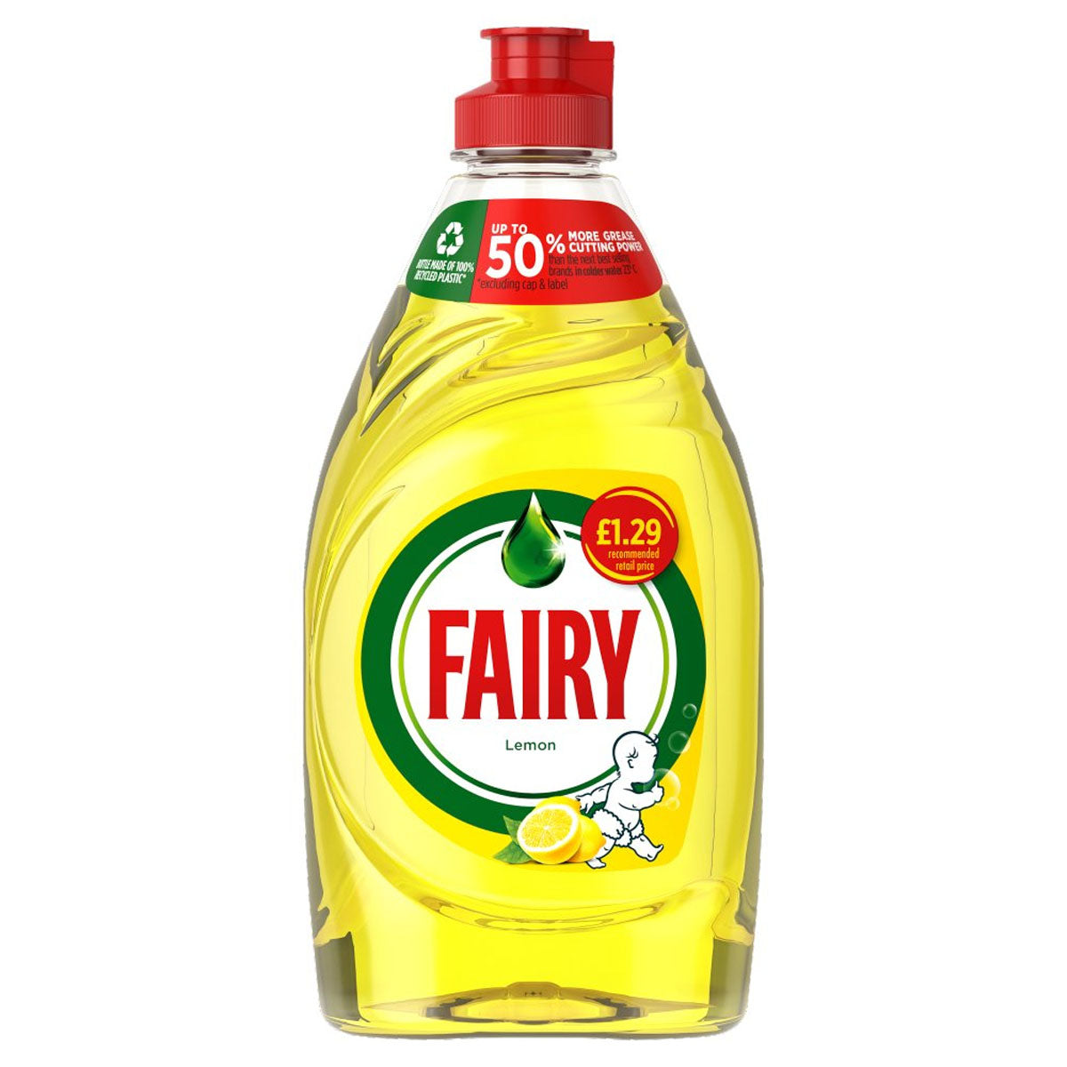Fairy - Lemon Washing Up Liquid with Lift Action - 320ml - Continental Food Store