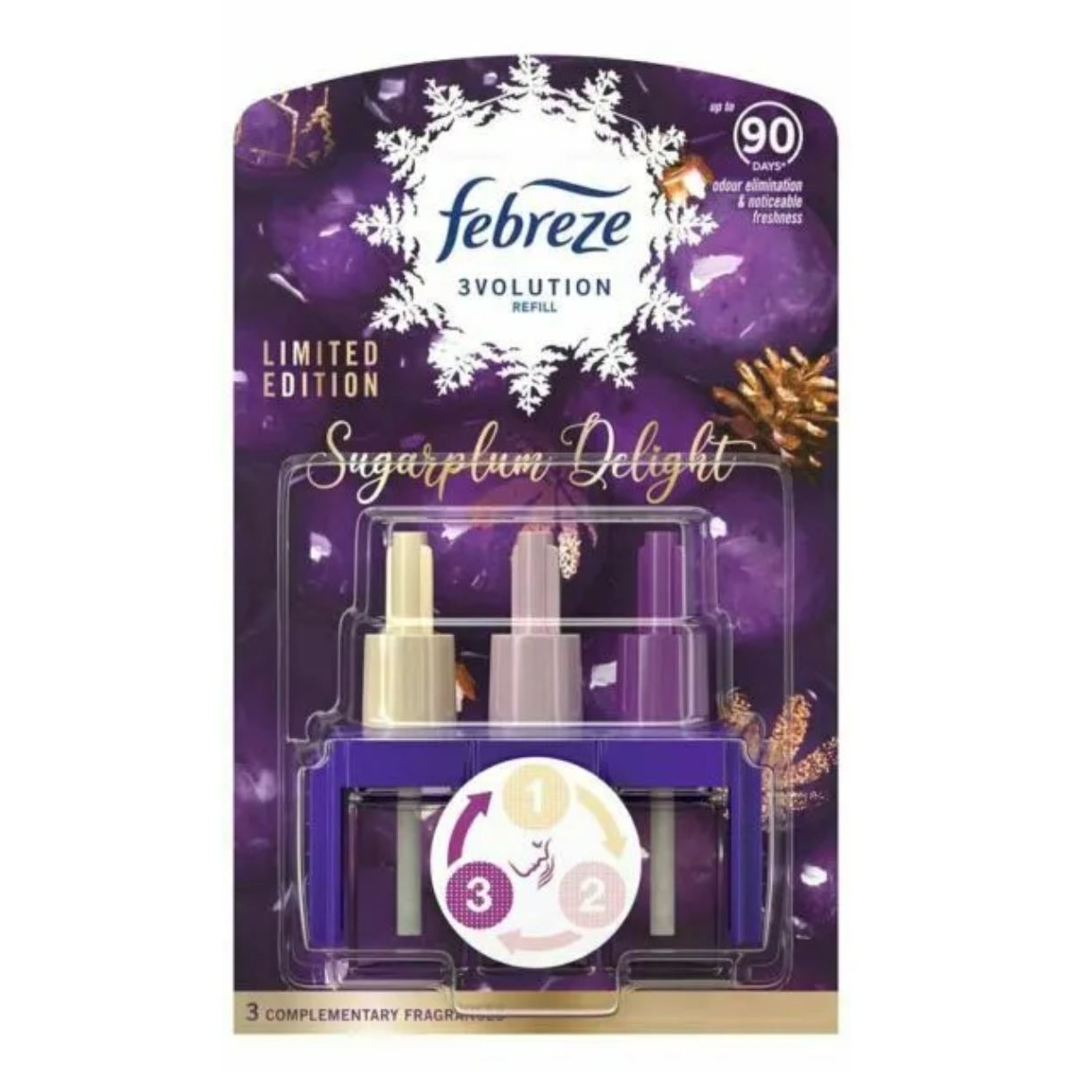 Febreze - 3 Volution Sugarplum Delight Freshener Refill - 20ml limited edition.