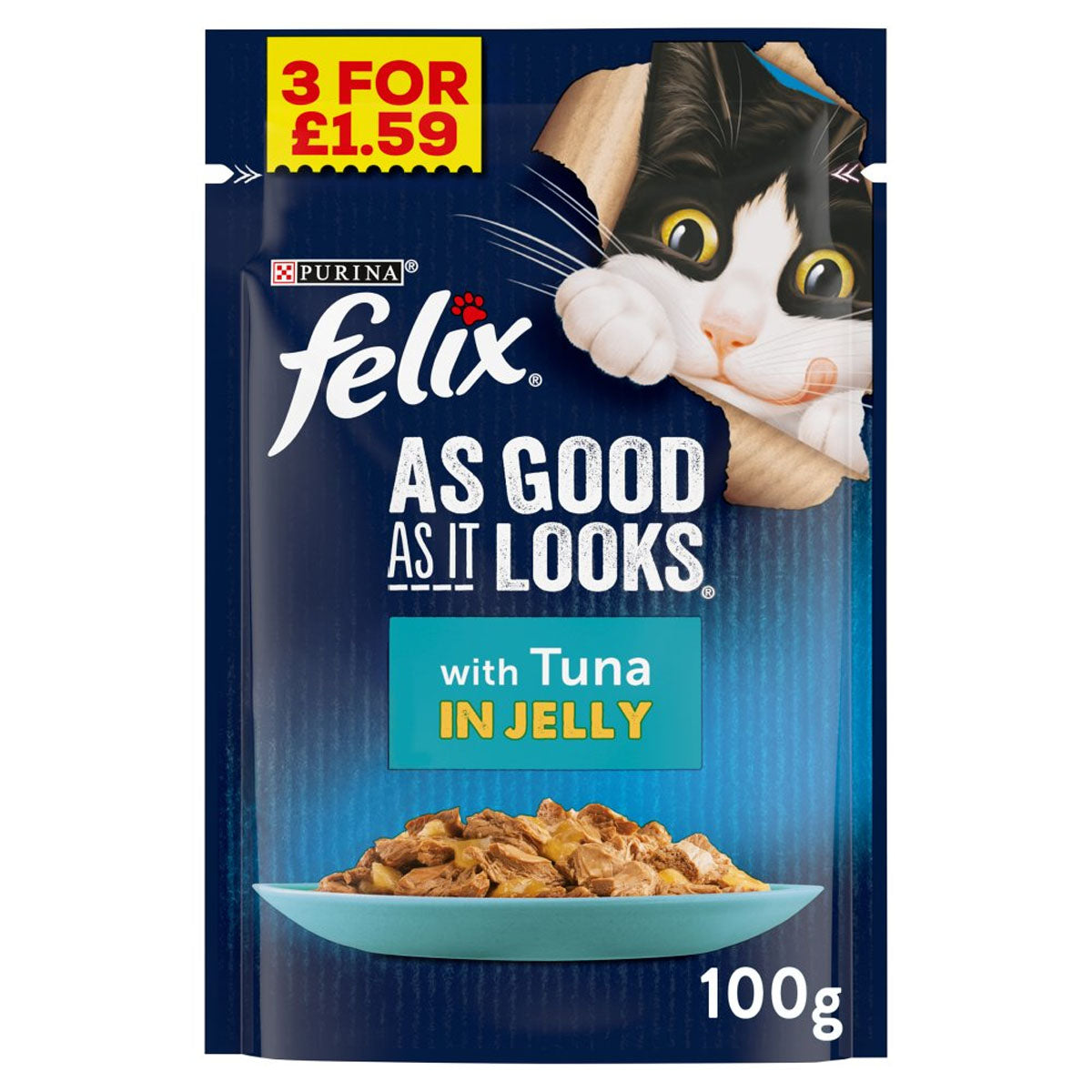 Felix - As Good As It Looks with Tuna in Jelly - 100g - Continental Food Store