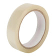 A roll of GSD - Clear Sello Tape - 24mm with a cardboard core stands upright against a white background, offering strong adhesion for reliable everyday use.