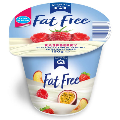A Golden Acre - Fat Free Raspberry Yogurt with raspberries and raspberries.