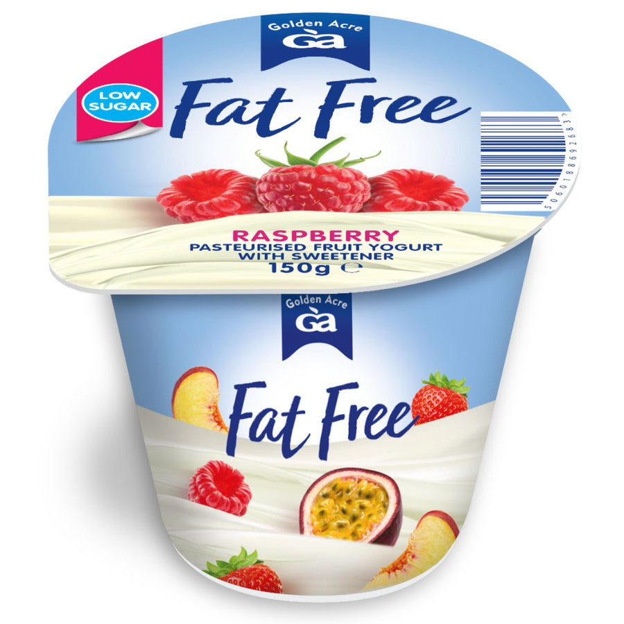 A Golden Acre - Fat Free Raspberry Yogurt with raspberries and raspberries.