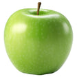 The Continental Food Store Green Apple - Each is shown fresh with a brown stem against a white background, ideal for online delivery.